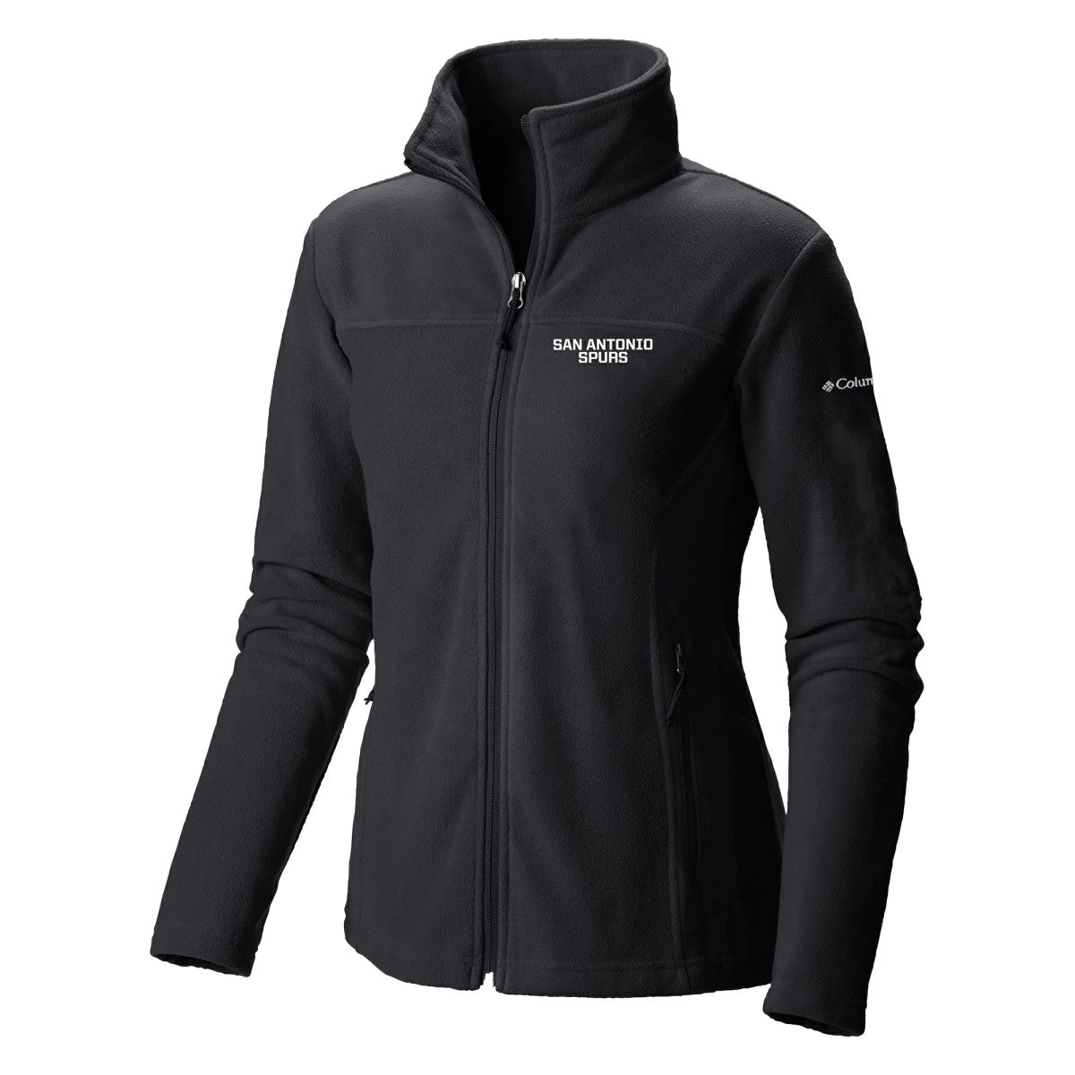 Black San Antonio Spurs Women's Give & Go II Fleece Full-Zip Jacket | NBA