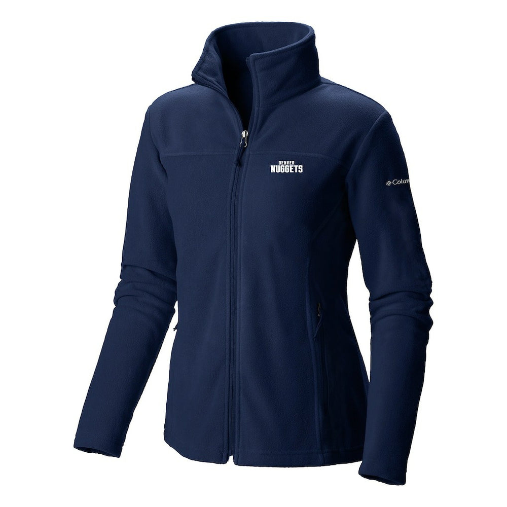 Navy Denver Nuggets Women's Give & Go II Fleece Full-Zip Jacket sale | NBA