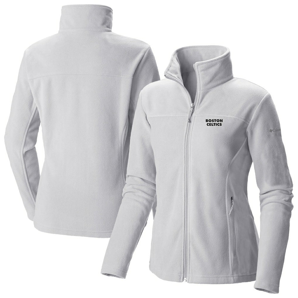 White Boston Celtics Women's Give & Go II Fleece Full-Zip Jacket | NBA
