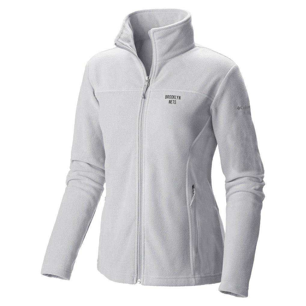 White Brooklyn Nets Women's Give & Go II Fleece Full-Zip Jacket | NBA