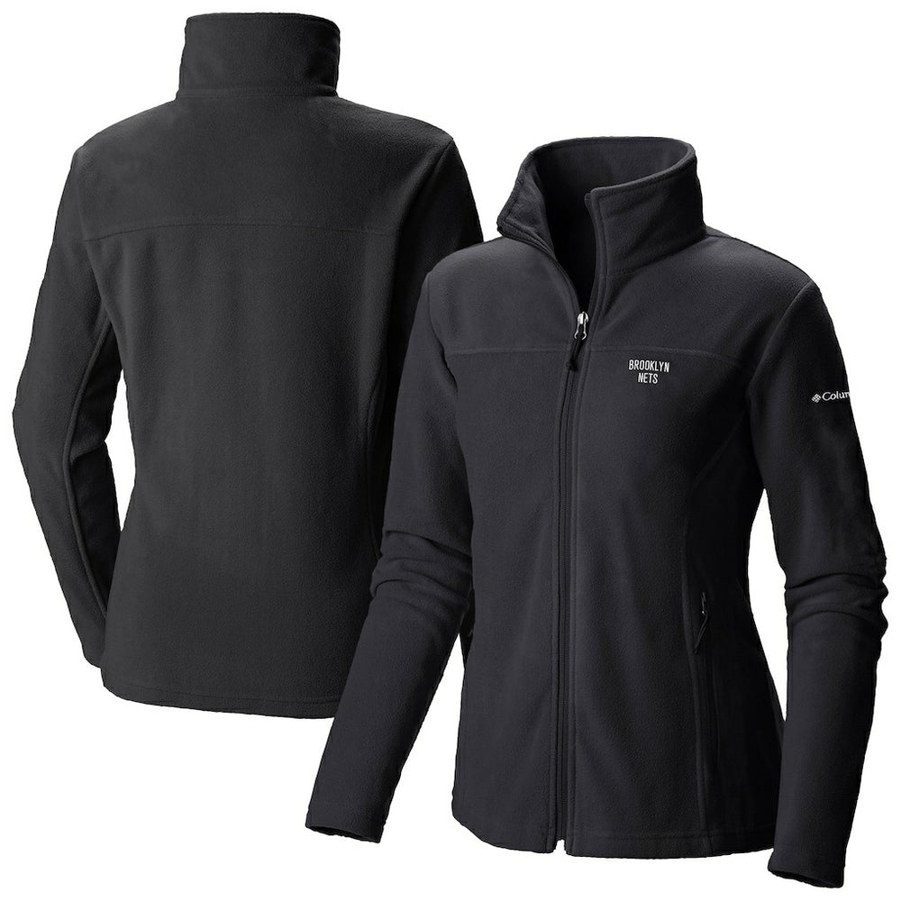 Black Brooklyn Nets Women's Give & Go II Fleece Full-Zip Jacket | NBA