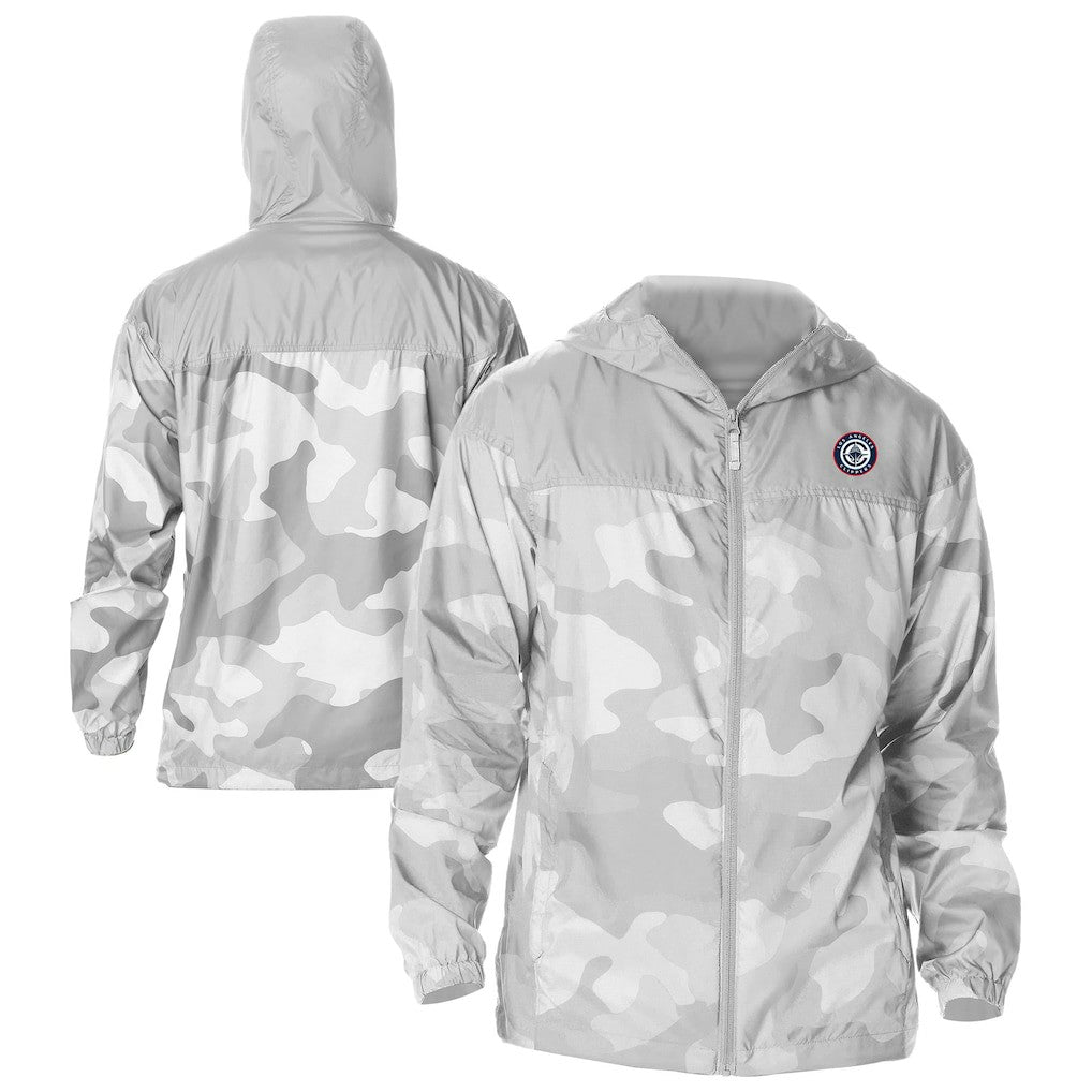 Gray LA Clippers Flash Challenger Windbreaker Jacket | NBA