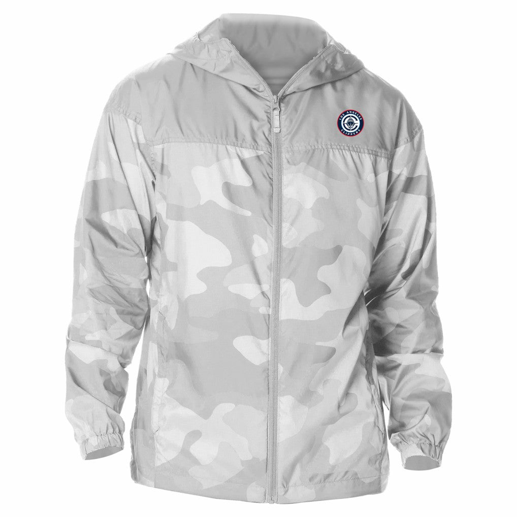 Gray LA Clippers Flash Challenger Windbreaker Jacket | NBA