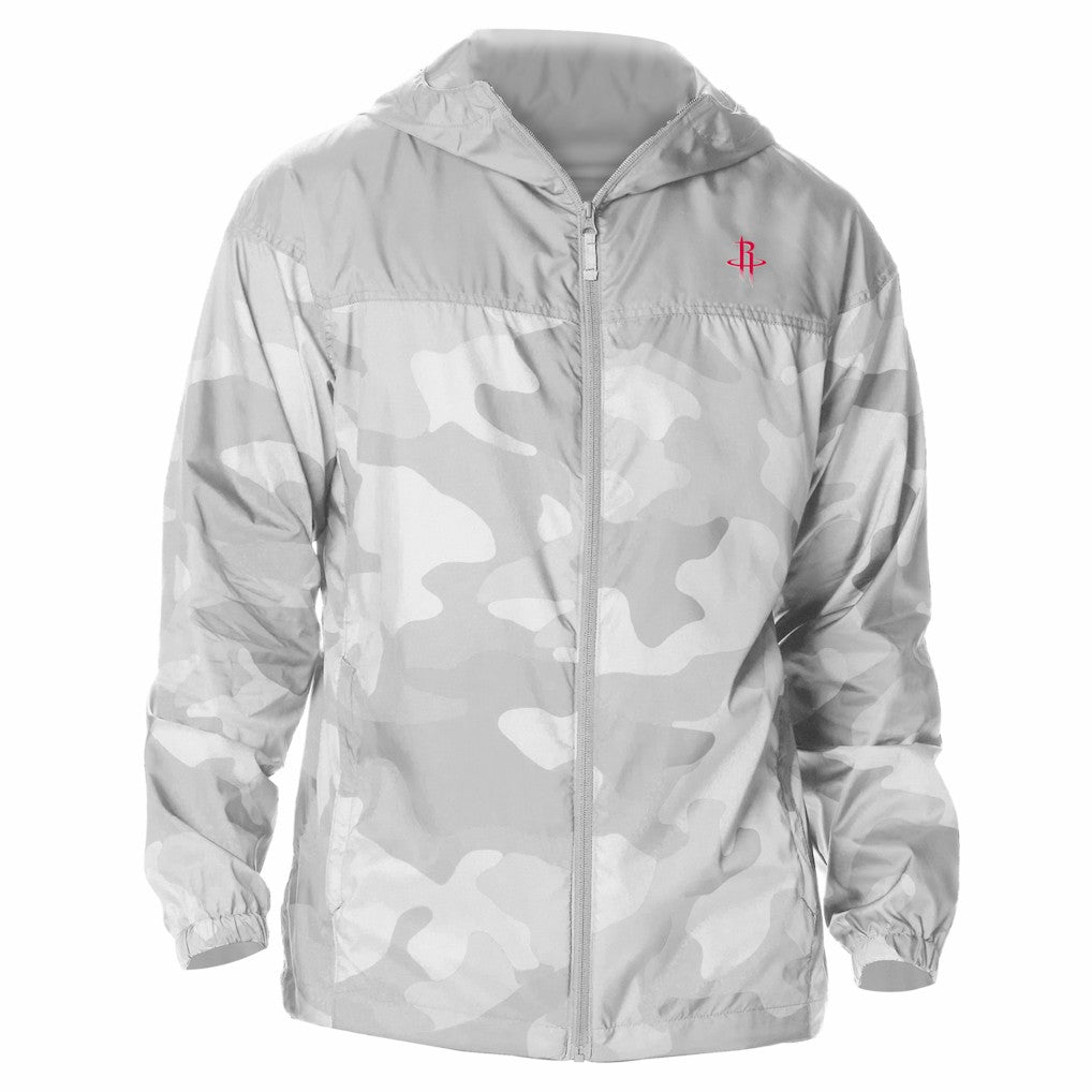 Gray Houston Rockets Flash Challenger Windbreaker Jacket sale | NBA