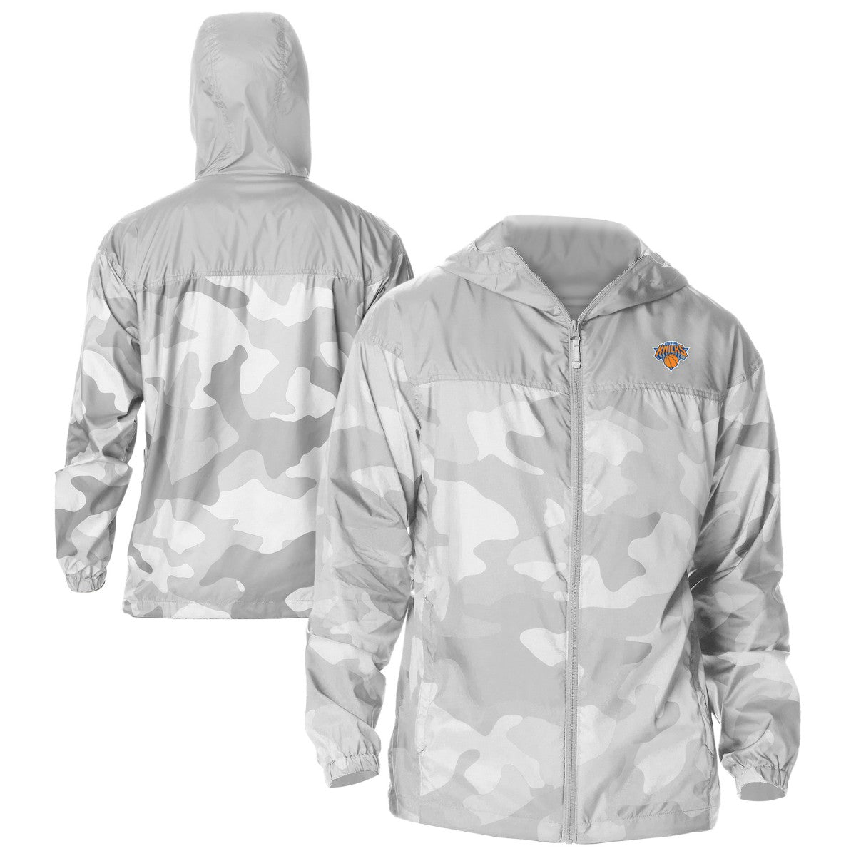 Gray New York Knicks Flash Challenger Windbreaker Jacket | NBA
