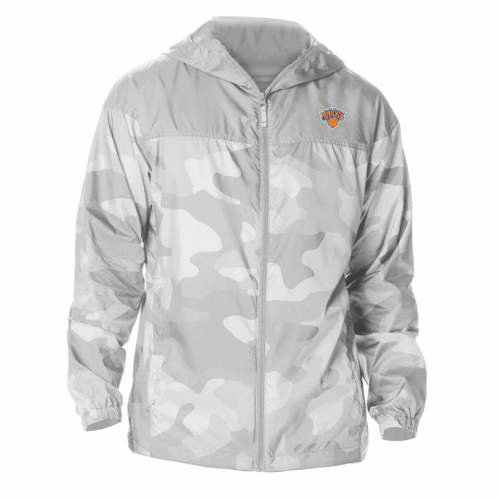 Gray New York Knicks Flash Challenger Windbreaker Jacket | NBA
