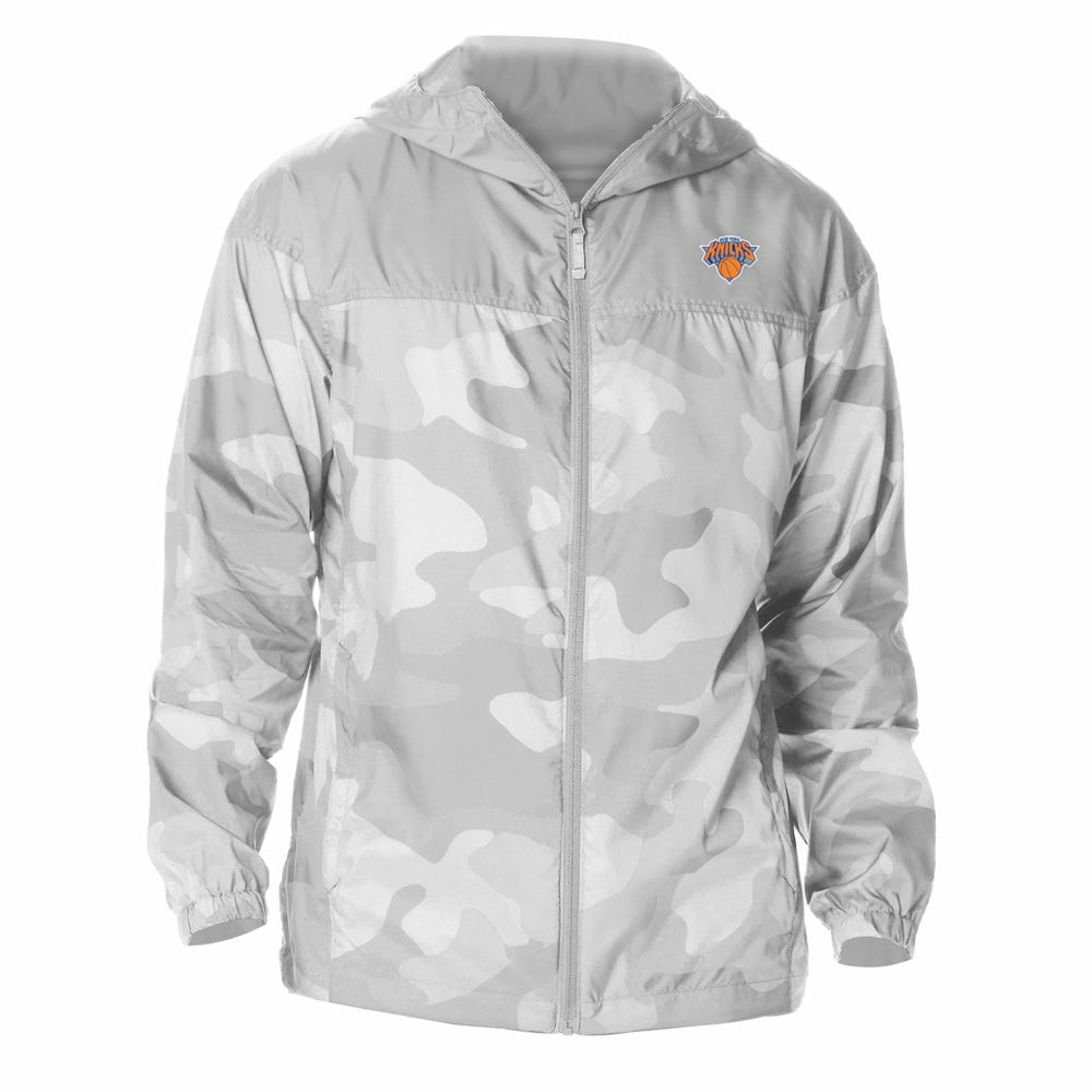 Gray New York Knicks Flash Challenger Windbreaker Jacket | NBA