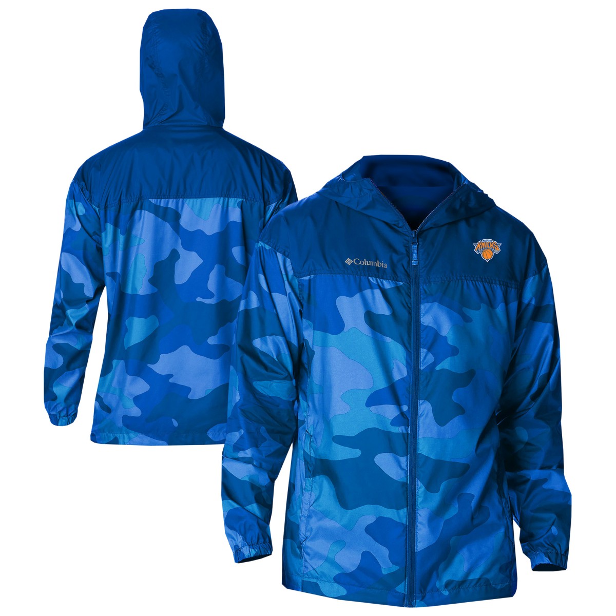 Blue New York Knicks Flash Challenger Windbreaker Jacket | NBA