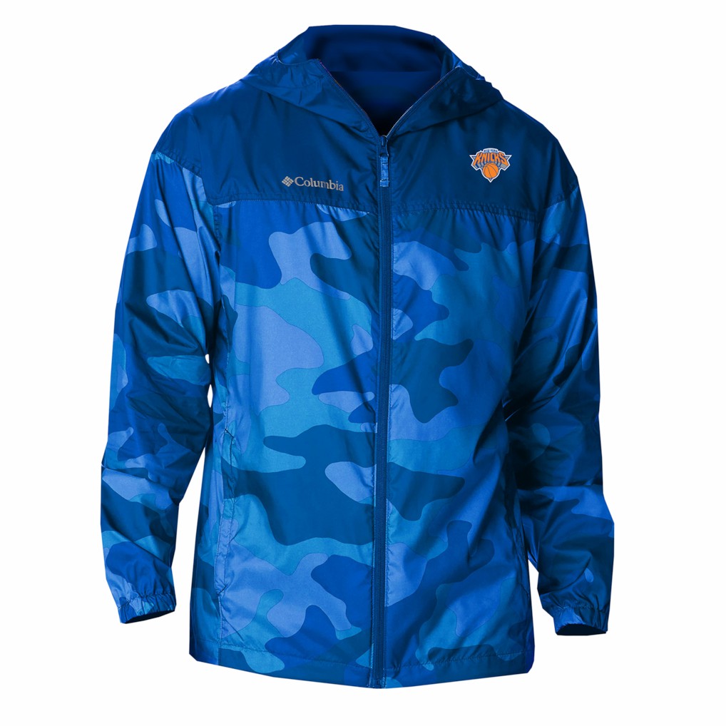 Blue New York Knicks Flash Challenger Windbreaker Jacket | NBA