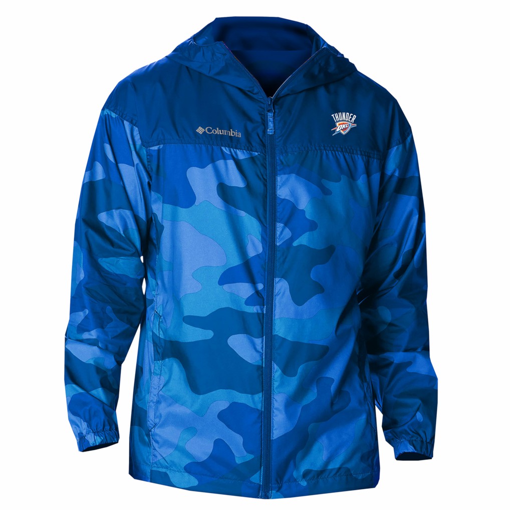 Blue Oklahoma City Thunder Flash Challenger Windbreaker Jacket | NBA