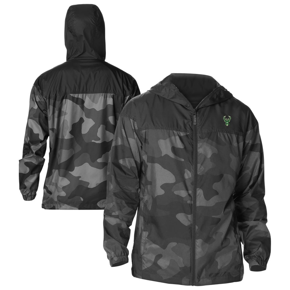 Black Milwaukee Bucks Flash Challenger Windbreaker Jacket | NBA