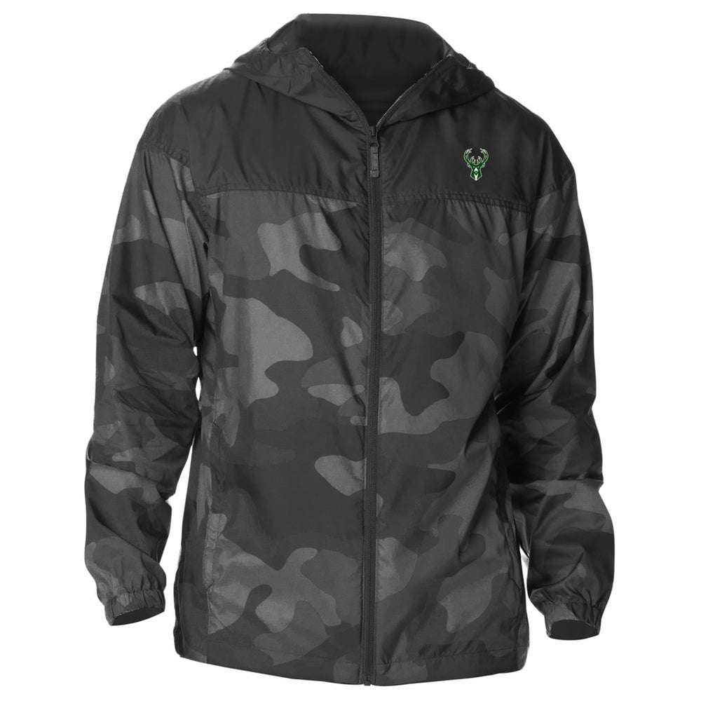 Black Milwaukee Bucks Flash Challenger Windbreaker Jacket | NBA