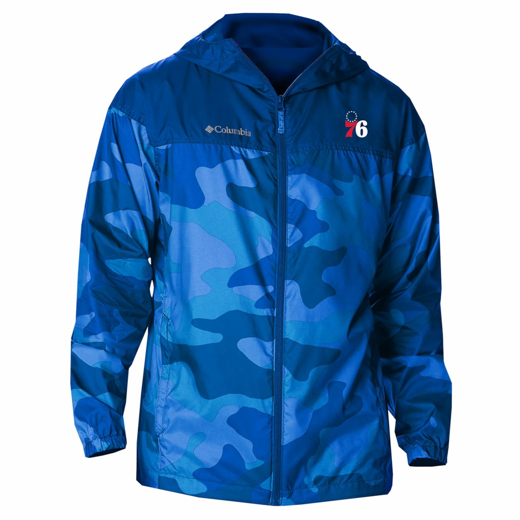 Blue Philadelphia 76ers Flash Challenger Windbreaker Jacket | NBA
