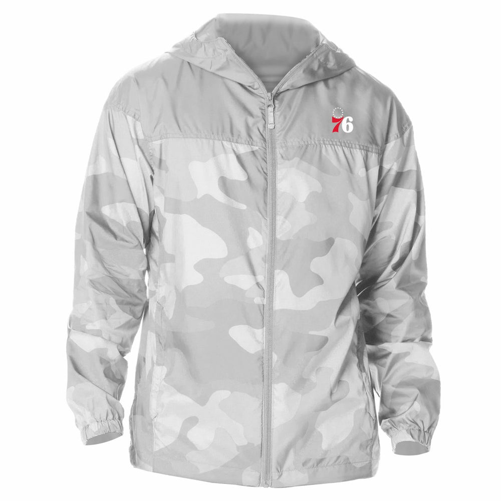 Gray Philadelphia 76ers Flash Challenger Windbreaker Jacket | NBA