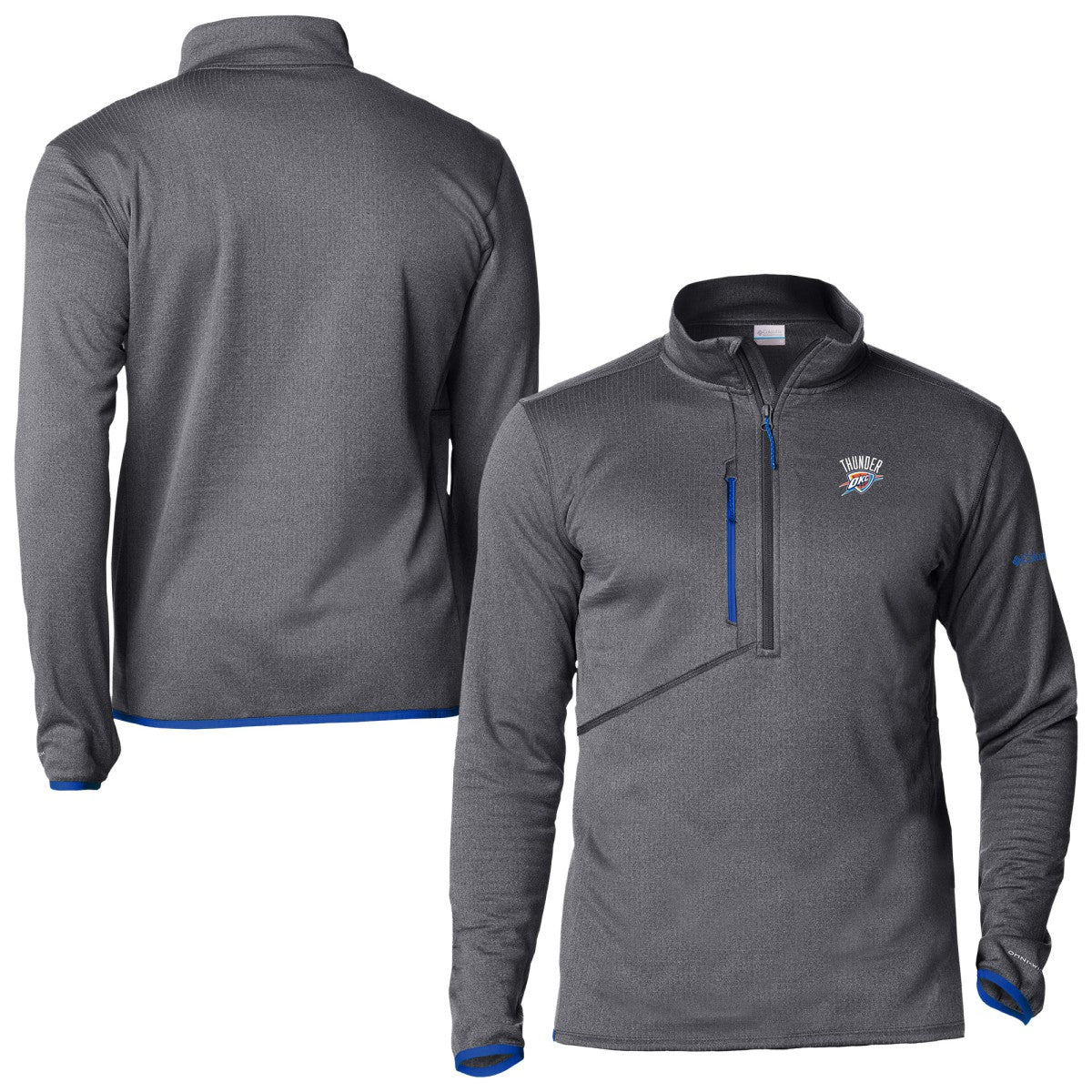 Blue Oklahoma City Thunder Park View Fleece Half-Zip Top | NBA