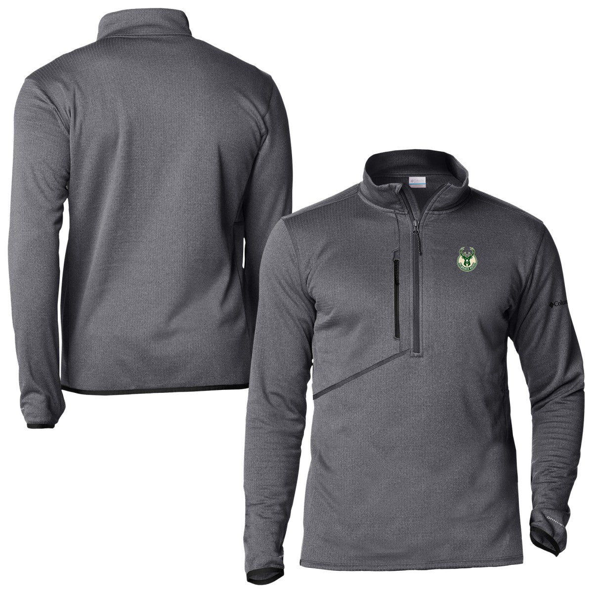 Black Milwaukee Bucks Park View Fleece Half-Zip Top | NBA