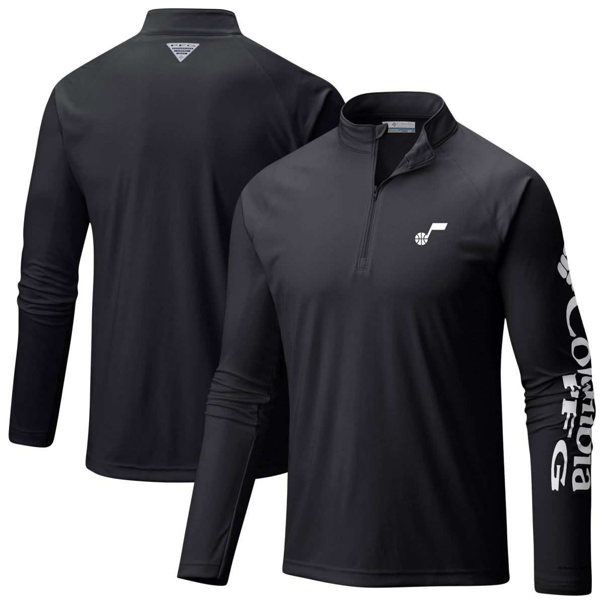 Black Utah Jazz PFG Terminal Tackle Quarter-Zip Top | NBA