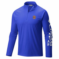 Blue New York Knicks PFG Terminal Tackle Quarter-Zip Top | NBA
