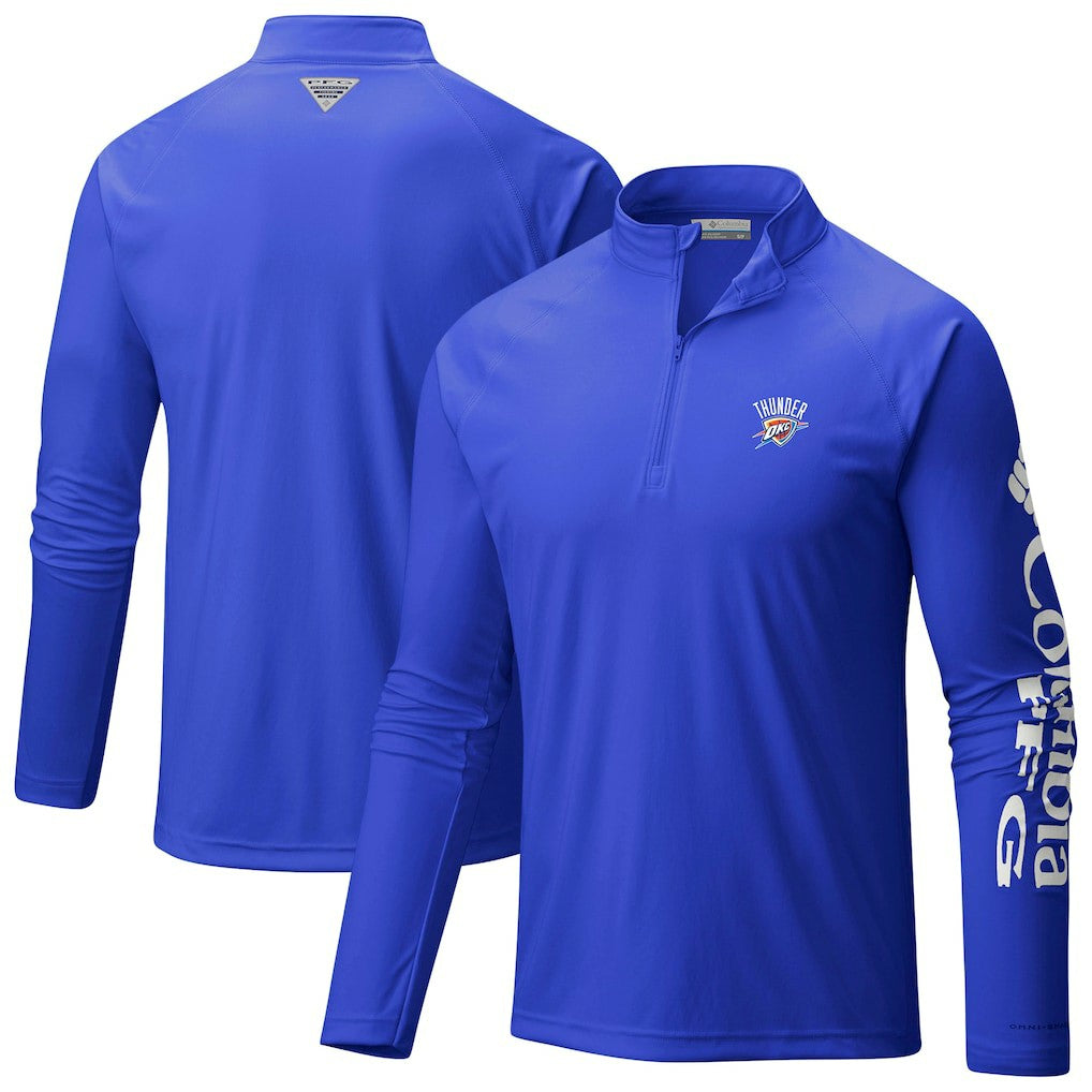Blue Oklahoma City Thunder PFG Terminal Tackle Quarter-Zip Top | NBA