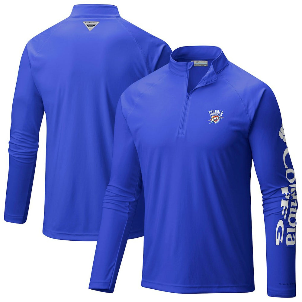 Blue Oklahoma City Thunder PFG Terminal Tackle Quarter-Zip Top | NBA