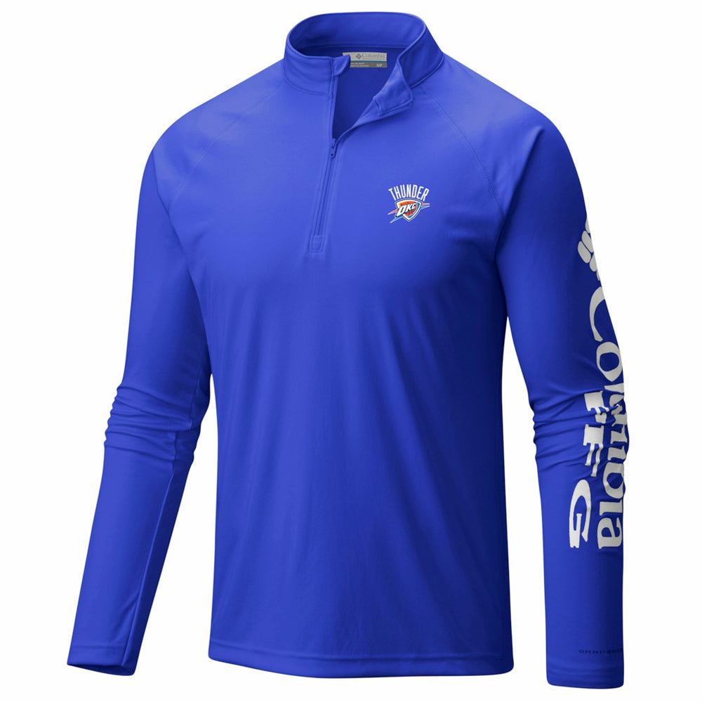 Blue Oklahoma City Thunder PFG Terminal Tackle Quarter-Zip Top | NBA