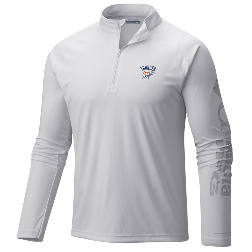 White Oklahoma City Thunder PFG Terminal Tackle Quarter-Zip Top | NBA