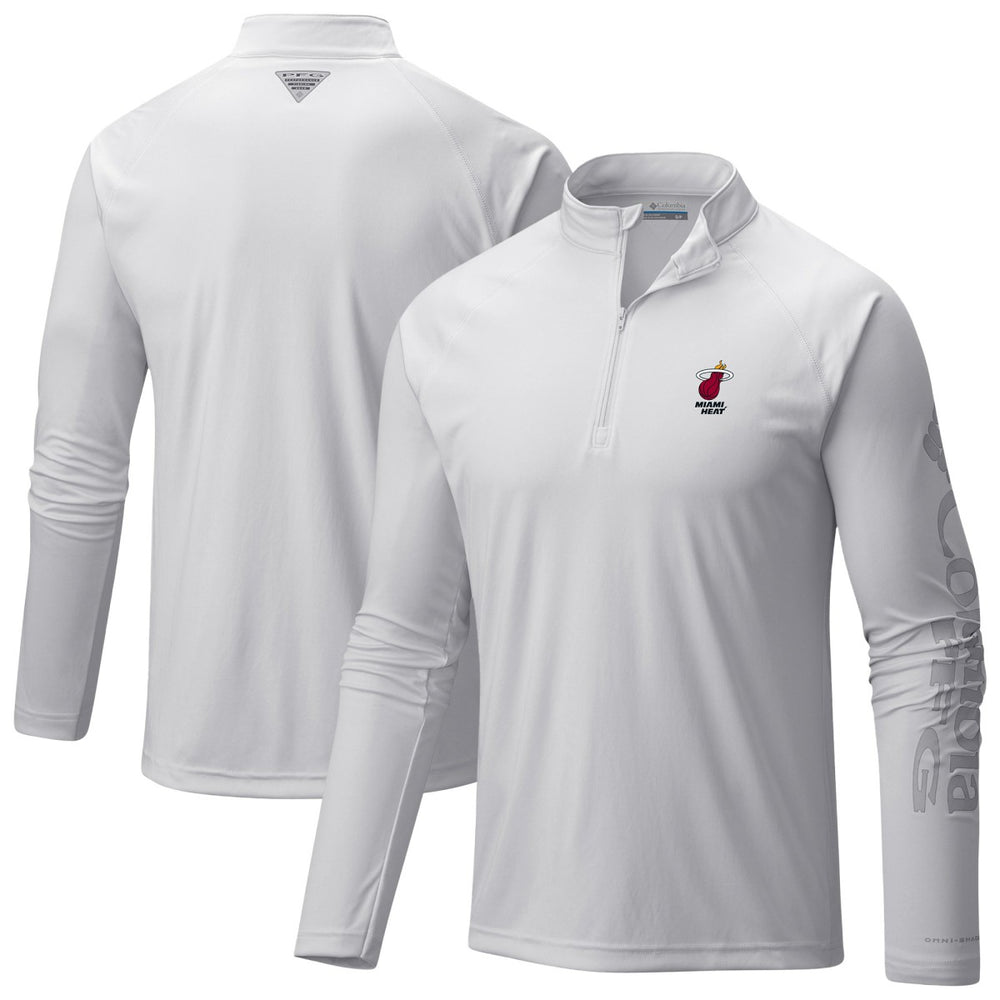 White Miami Heat PFG Terminal Tackle Quarter-Zip Top | NBA