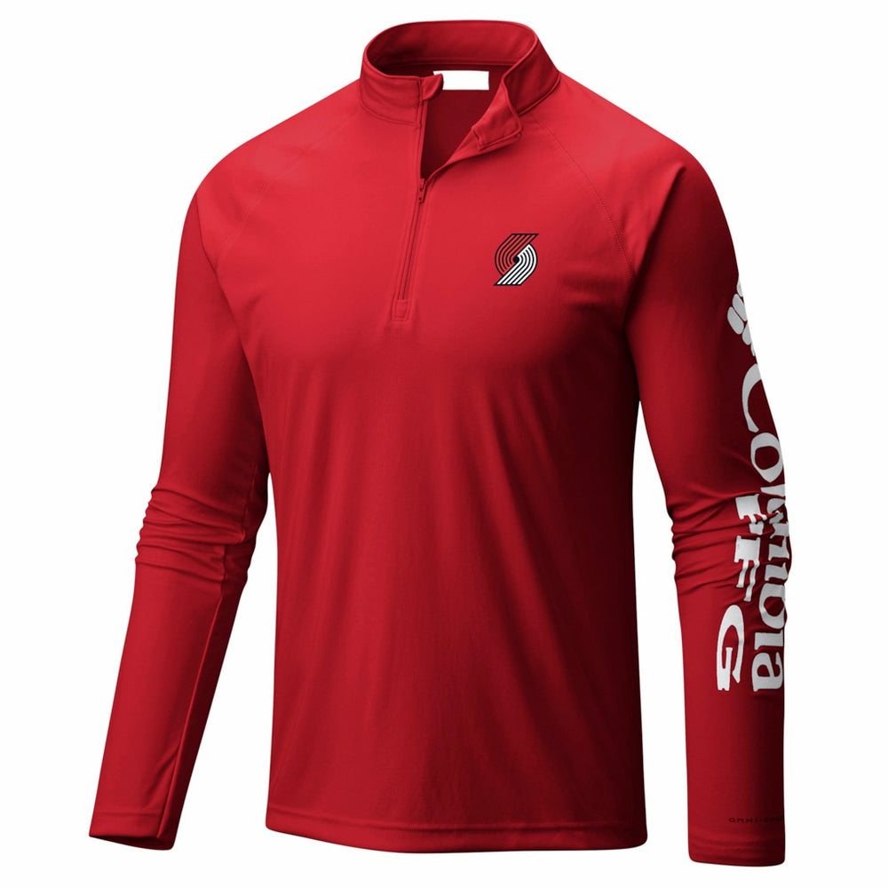 Red Portland Trail Blazers PFG Terminal Tackle Quarter-Zip Top | NBA