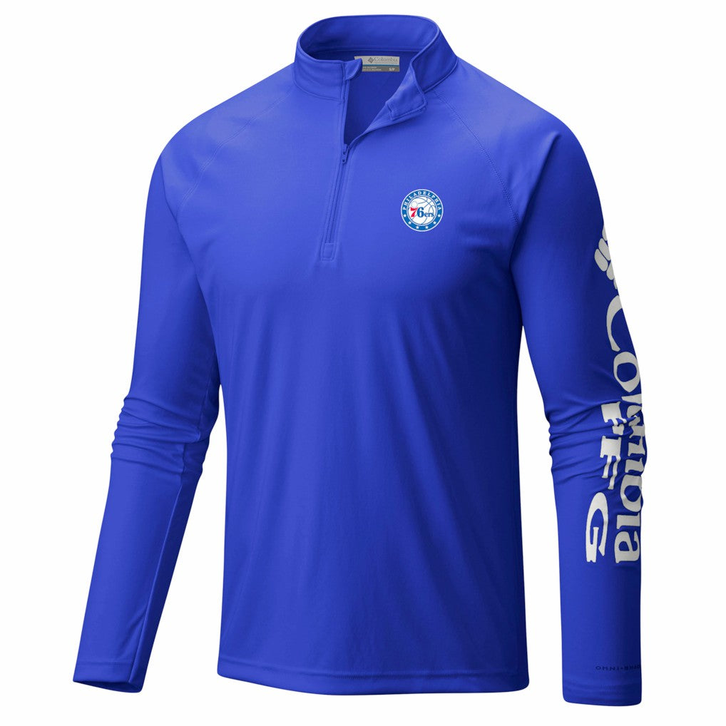 Blue Philadelphia 76ers PFG Terminal Tackle Quarter-Zip Top | NBA