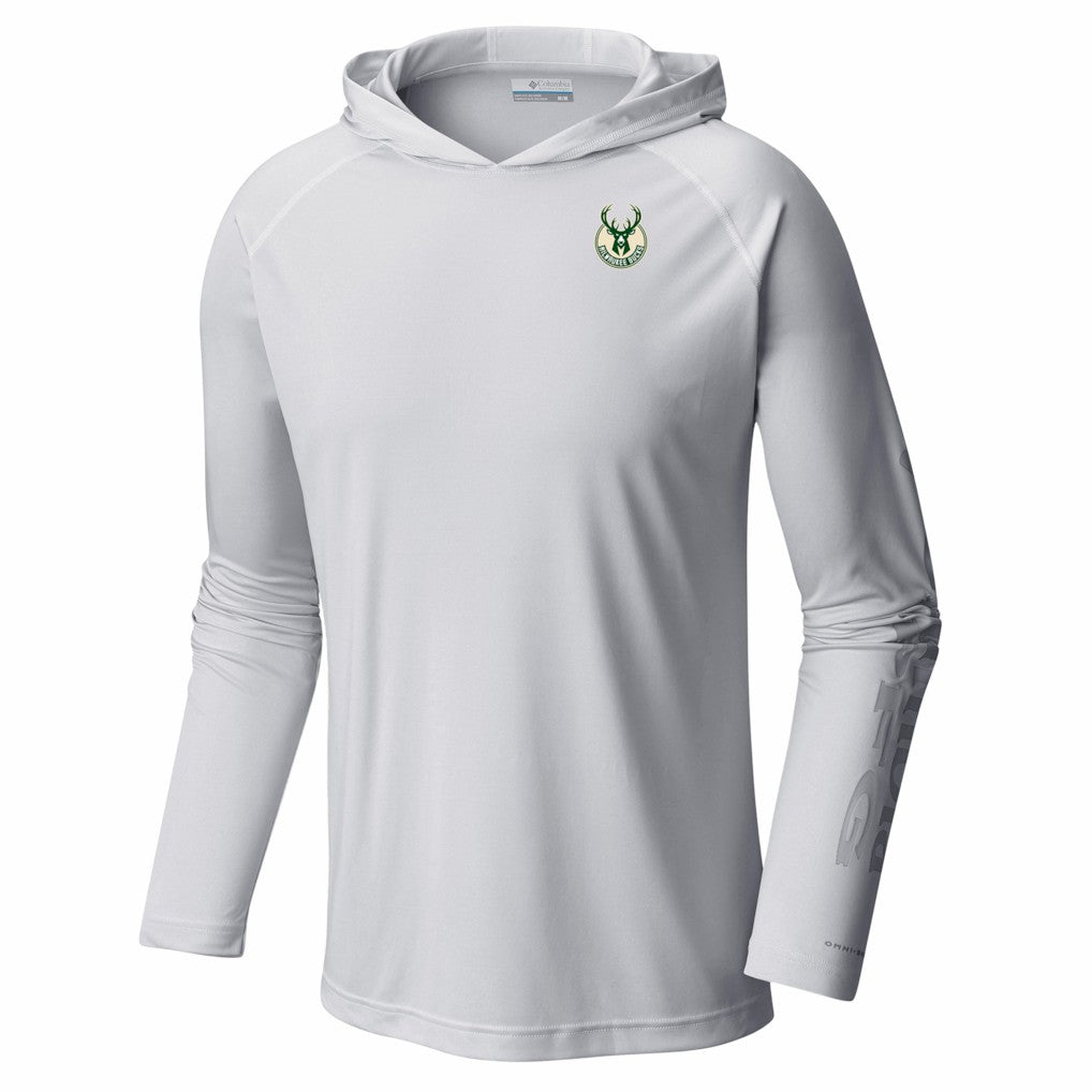 White Milwaukee Bucks PFG Super Terminal Tackle Hoodie | NBA