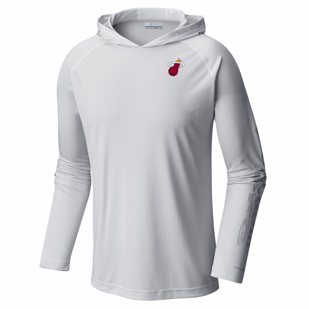 White Miami Heat PFG Super Terminal Tackle Hoodie | NBA