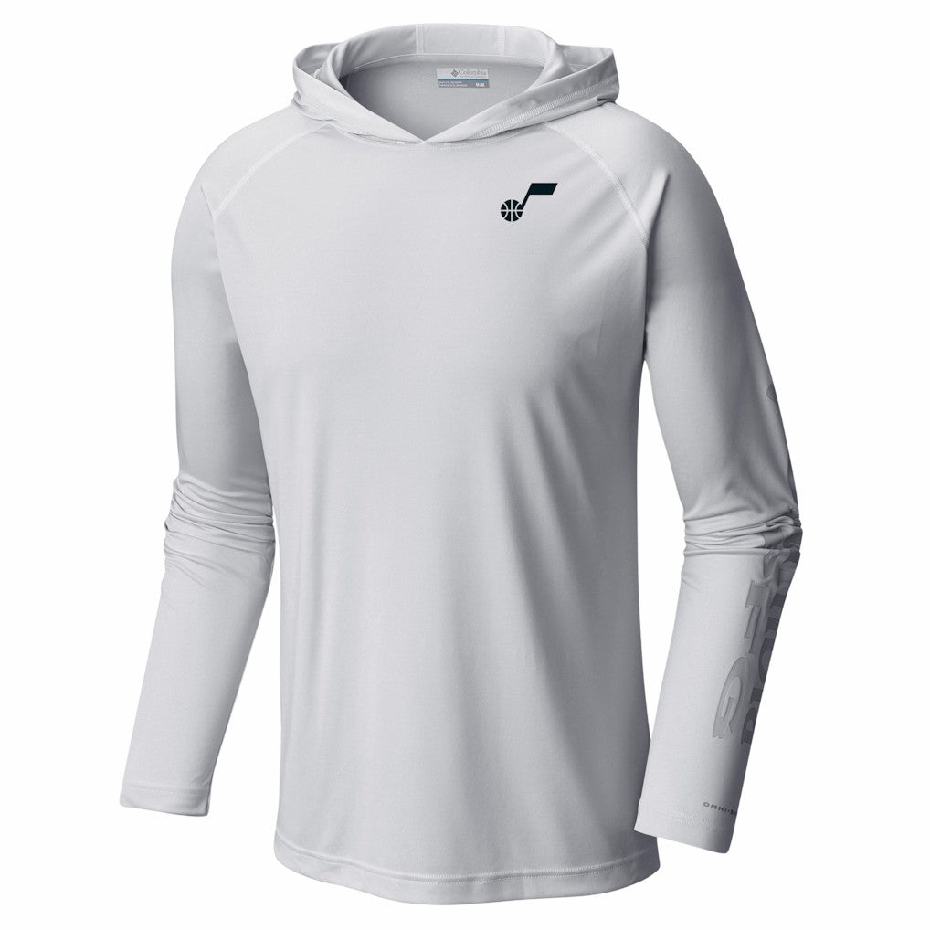 White Utah Jazz PFG Super Terminal Tackle Hoodie | NBA