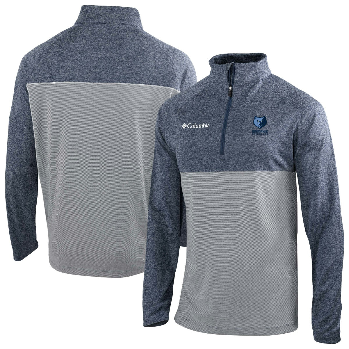 Navy Memphis Grizzlies Omni-Wick Rockin' It Quarter-Zip Top | NBA