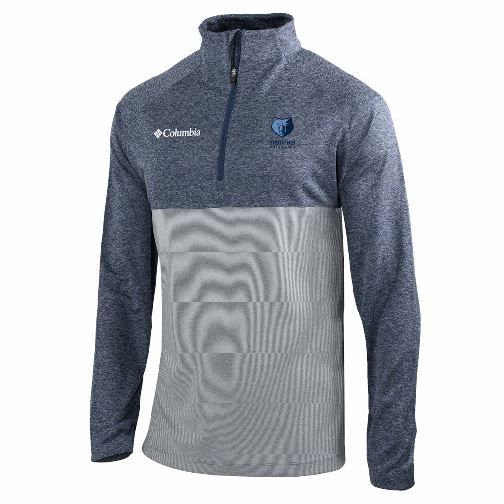 Navy Memphis Grizzlies Omni-Wick Rockin' It Quarter-Zip Top | NBA