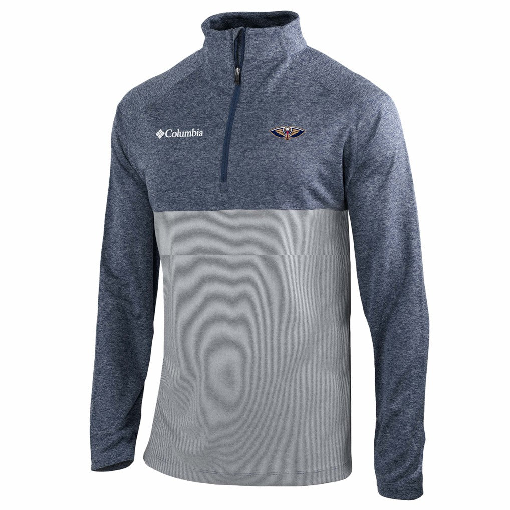 Navy New Orleans Pelicans Omni-Wick Rockin' It Quarter-Zip Top | NBA
