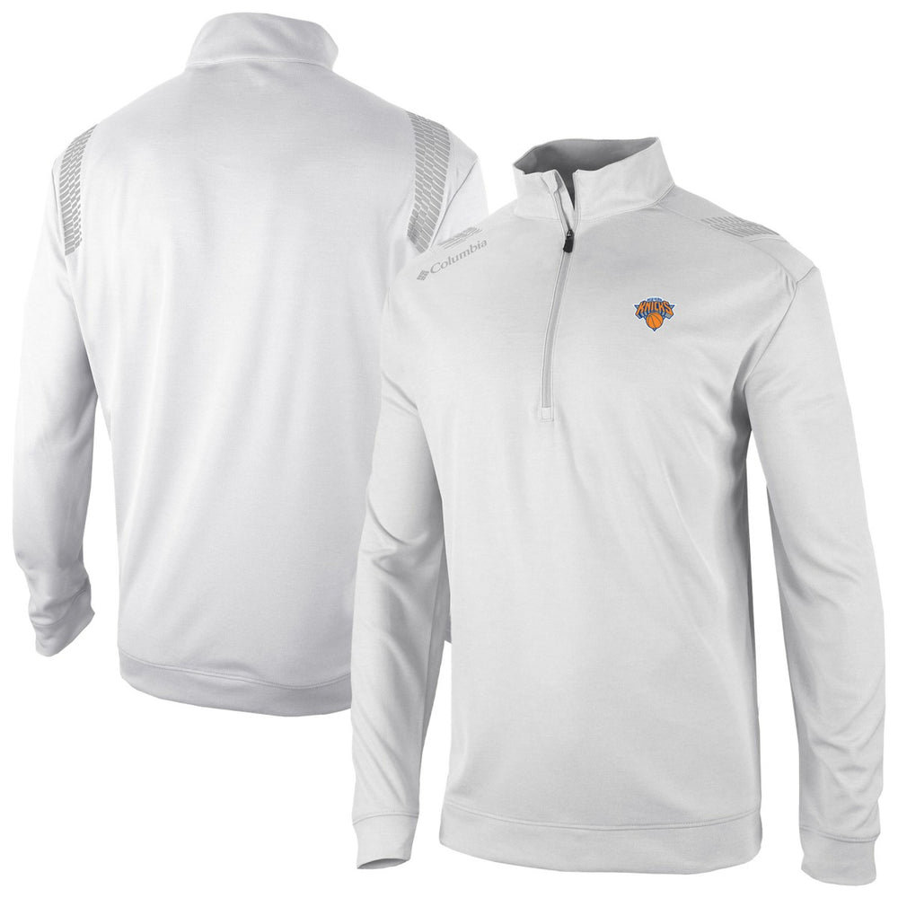 White New York Knicks Oakland Downs Omni-Wick Quarter-Zip Top | NBA