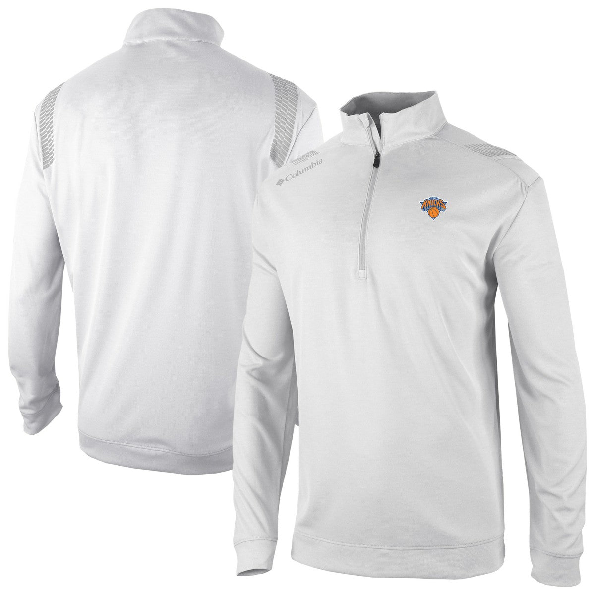 White New York Knicks Oakland Downs Omni-Wick Quarter-Zip Top | NBA