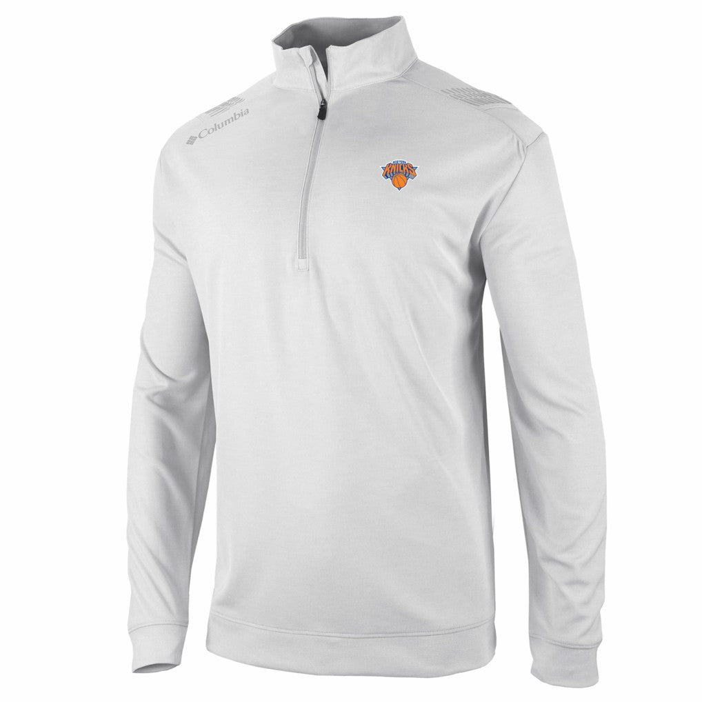 White New York Knicks Oakland Downs Omni-Wick Quarter-Zip Top | NBA