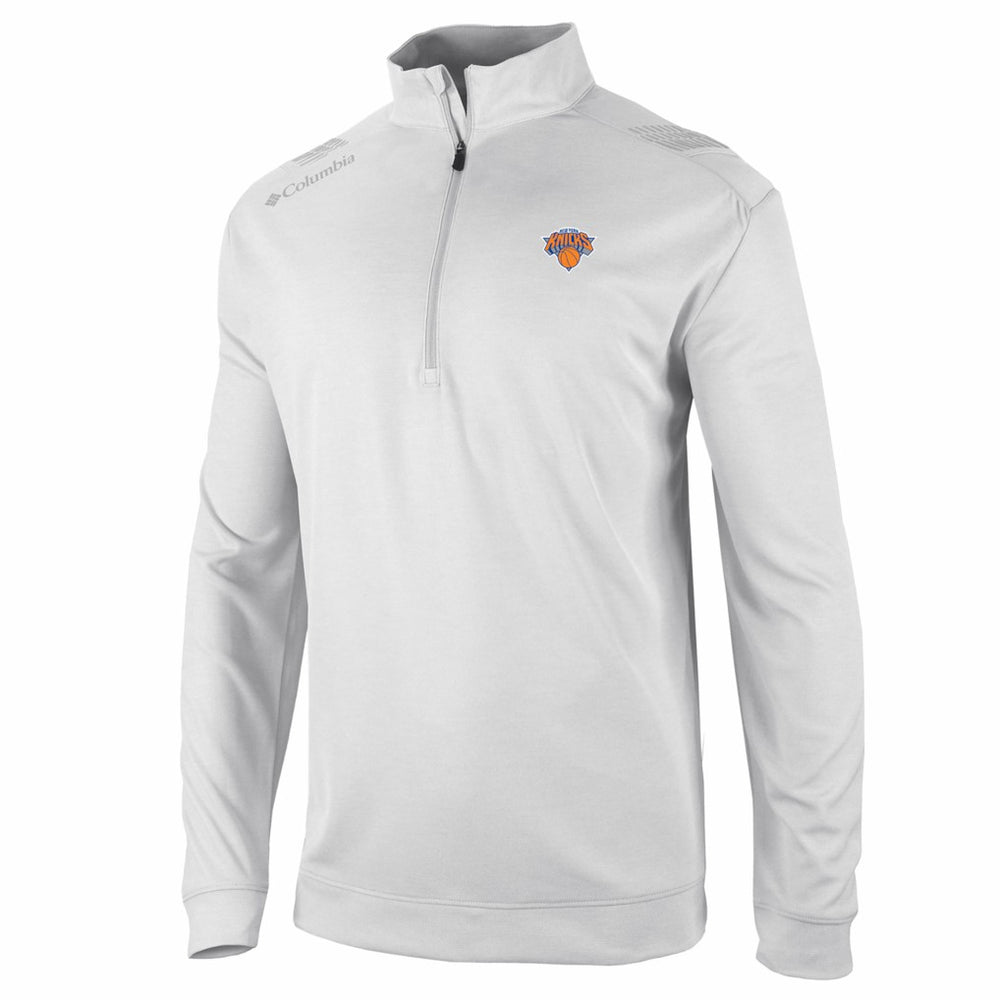 White New York Knicks Oakland Downs Omni-Wick Quarter-Zip Top | NBA