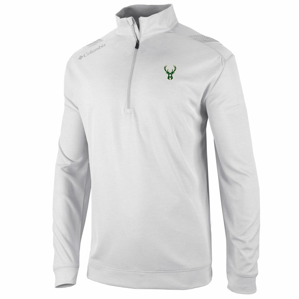 White Milwaukee Bucks Oakland Downs Omni-Wick Quarter-Zip Top | NBA