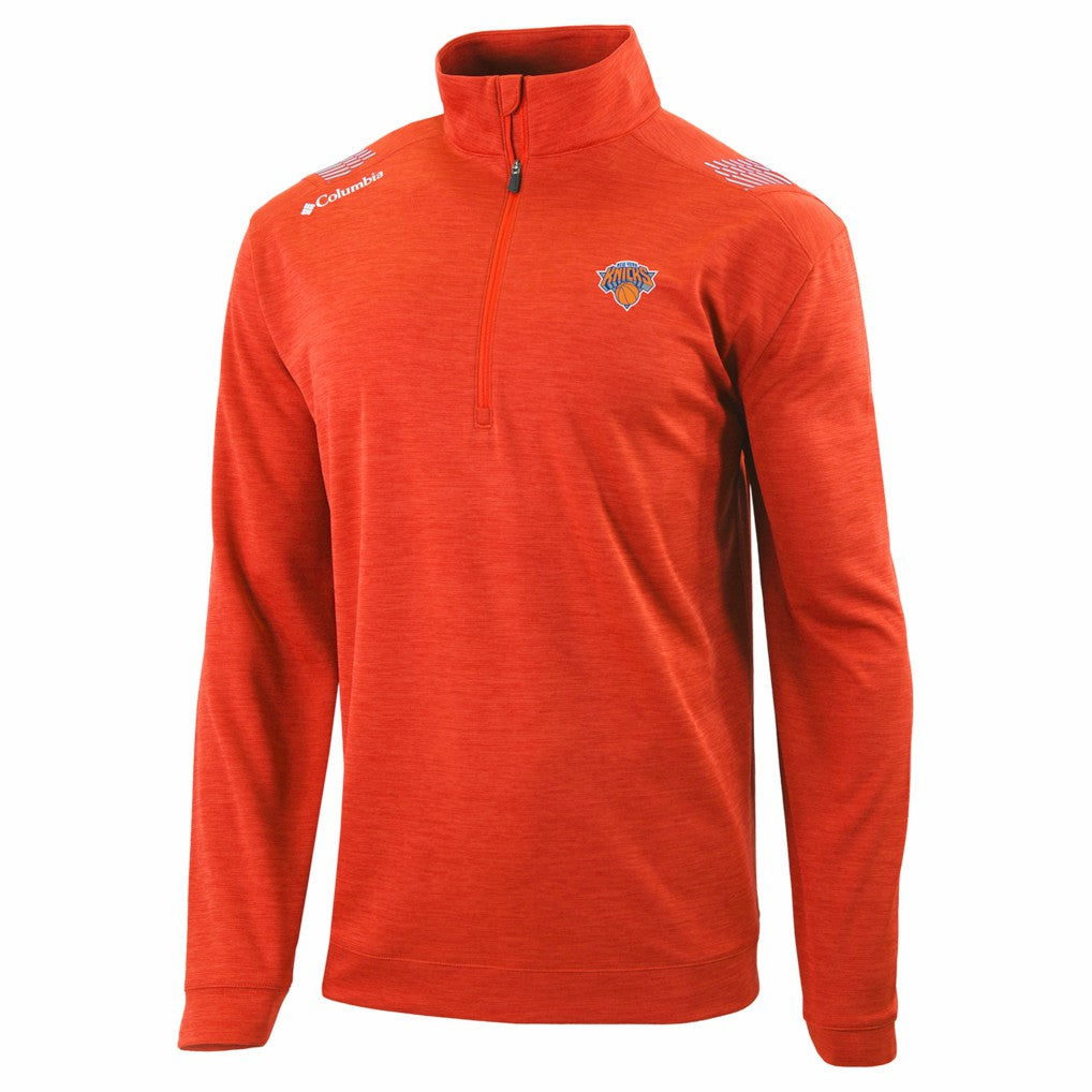 Orange New York Knicks Oakland Downs Omni-Wick Quarter-Zip Top | NBA