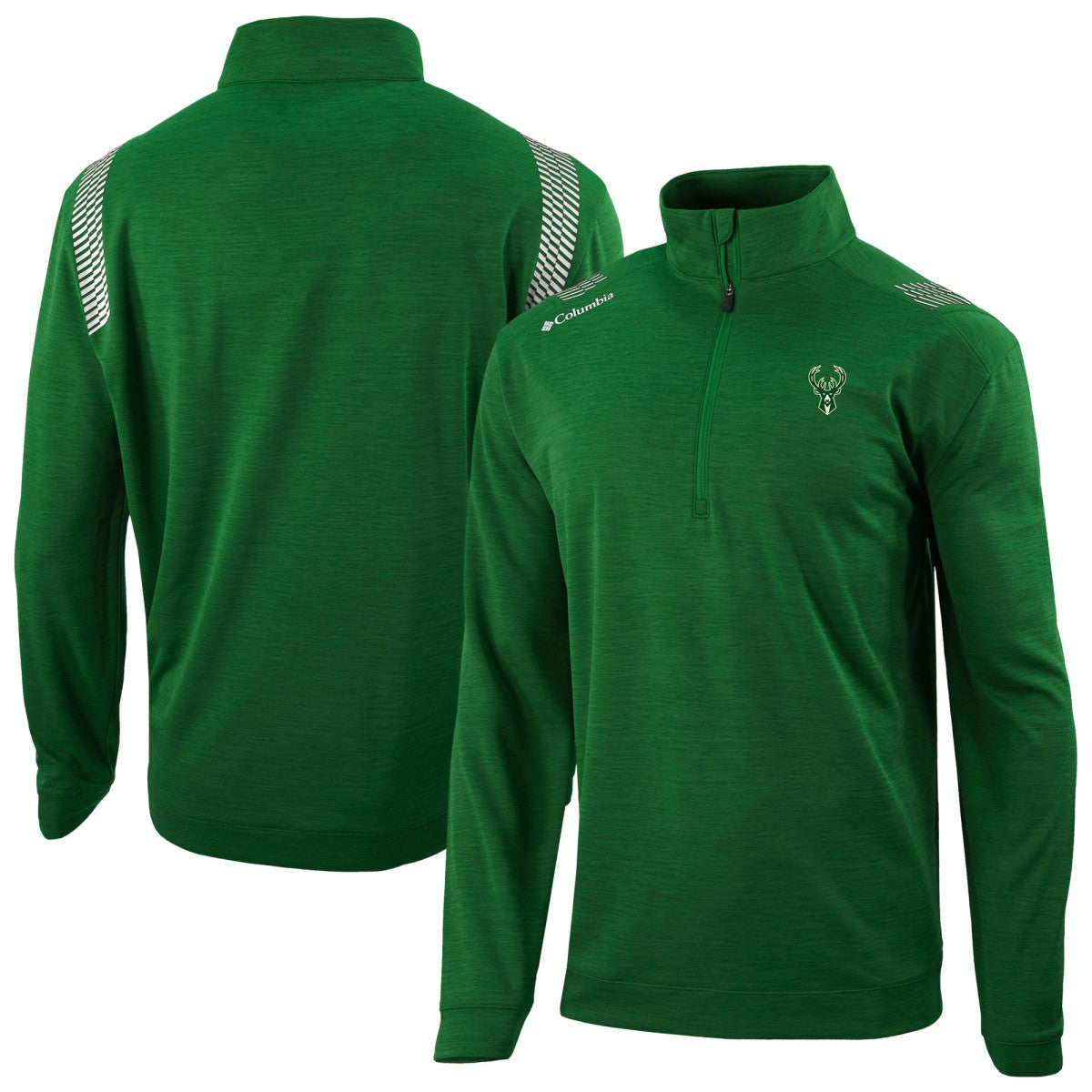 Green Milwaukee Bucks Oakland Downs Omni-Wick Quarter-Zip Top | NBA