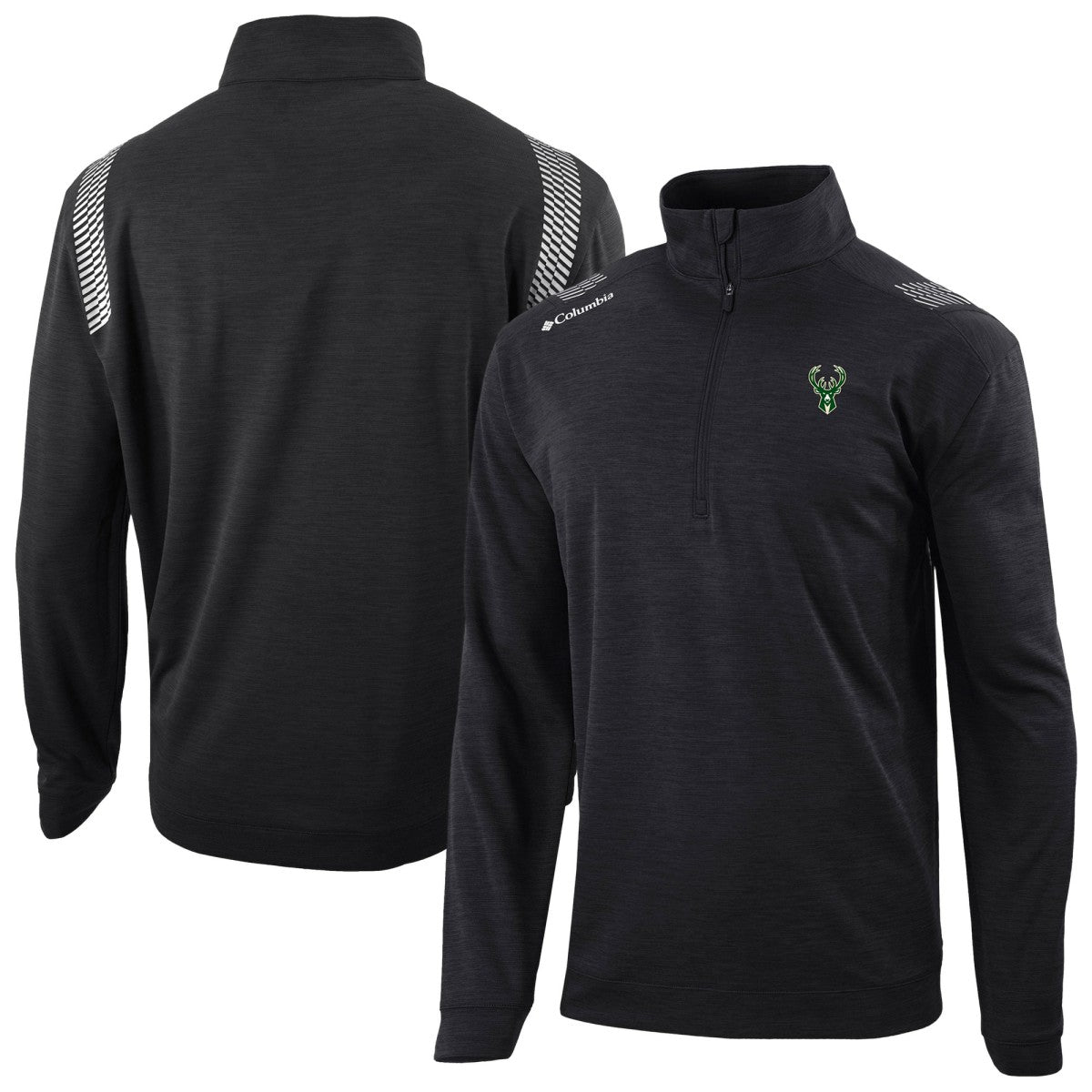 Black Milwaukee Bucks Oakland Downs Omni-Wick Quarter-Zip Top | NBA