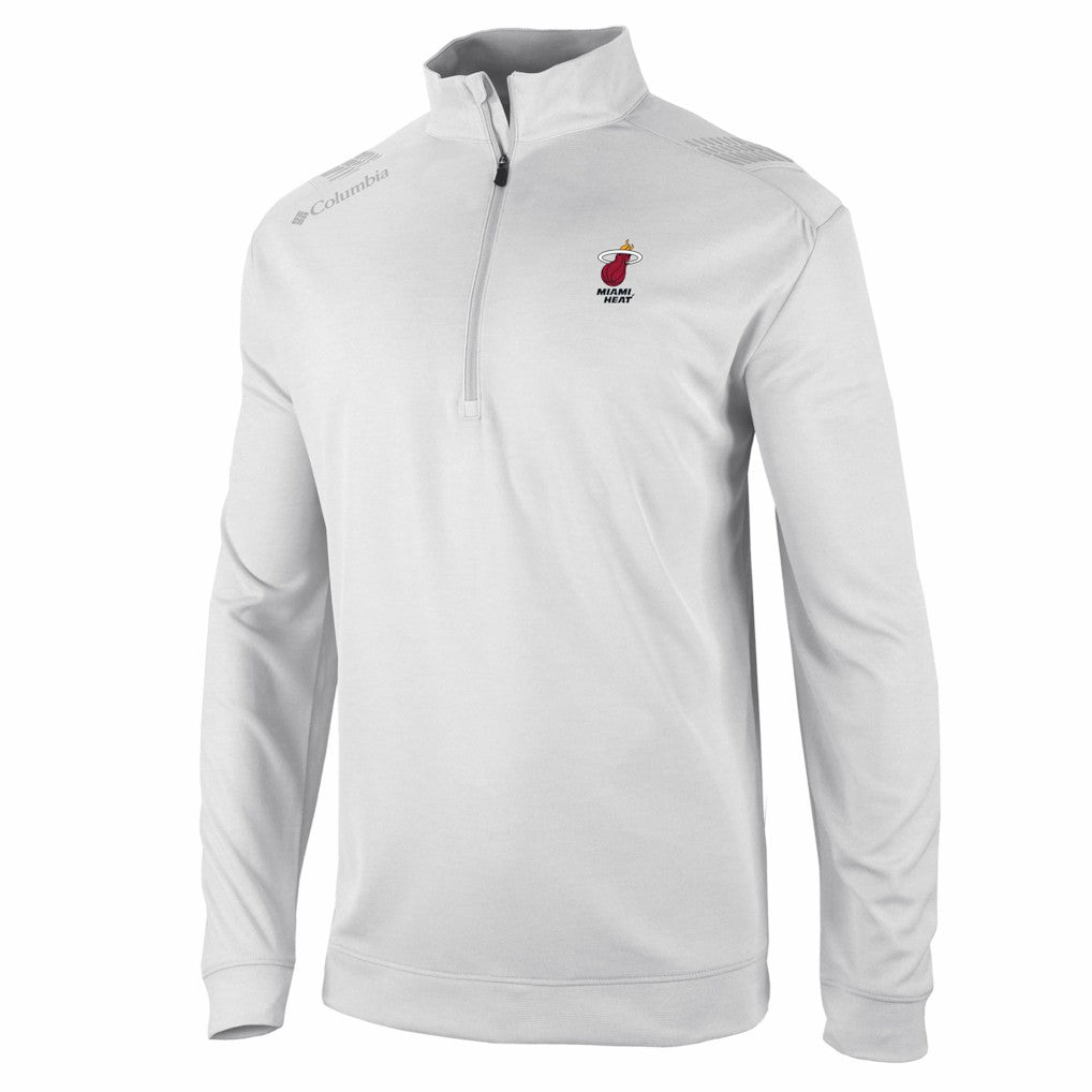 White Miami Heat Oakland Downs Omni-Wick Quarter-Zip Top | NBA