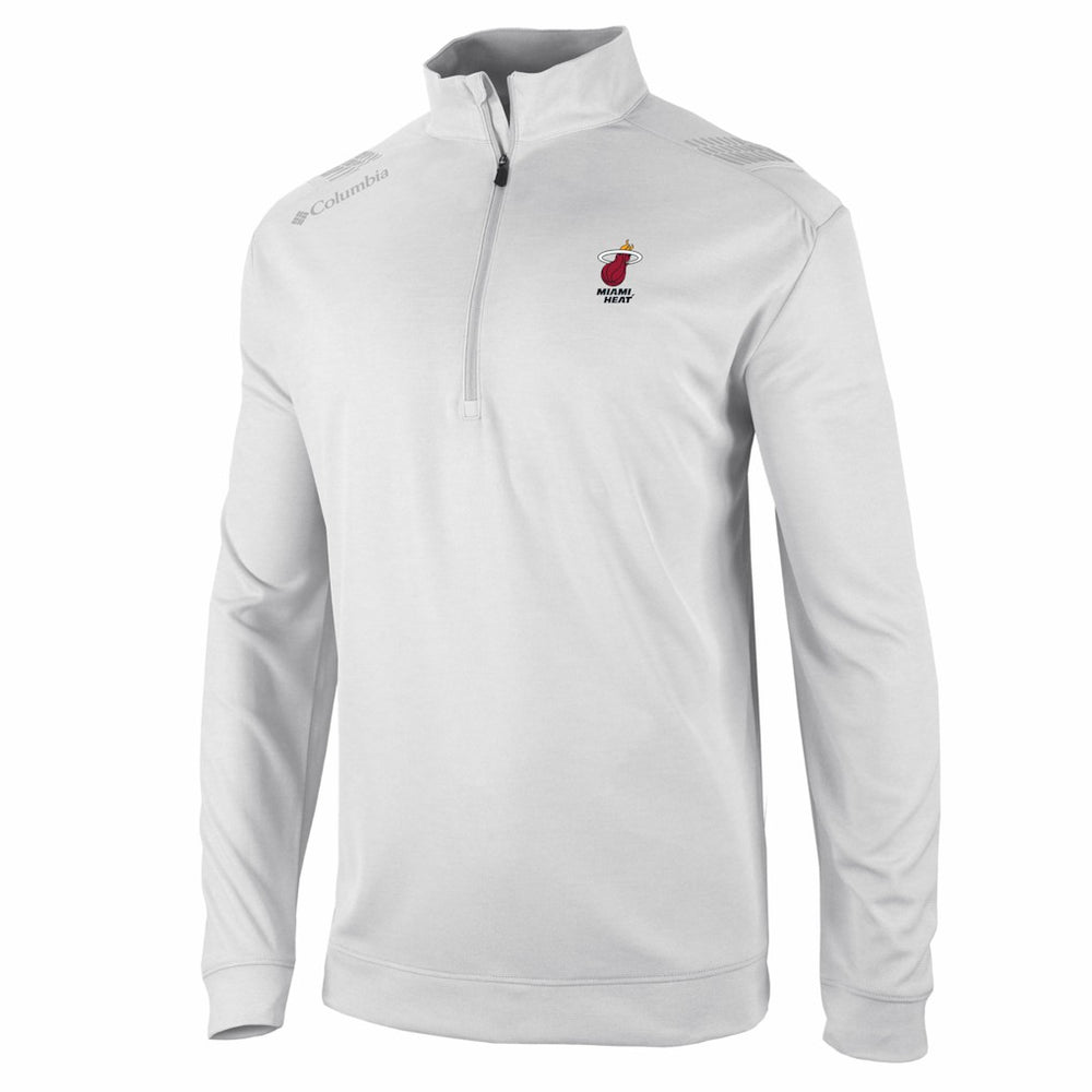 White Miami Heat Oakland Downs Omni-Wick Quarter-Zip Top | NBA