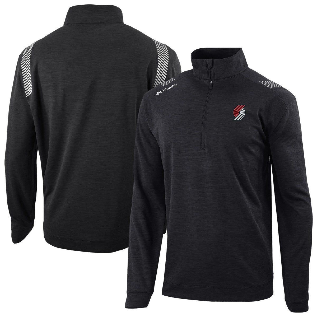 Black Portland Trail Blazers Oakland Downs Omni-Wick Quarter-Zip Top | NBA
