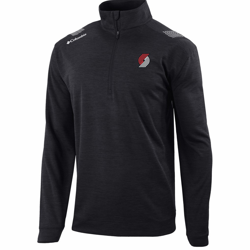 Black Portland Trail Blazers Oakland Downs Omni-Wick Quarter-Zip Top | NBA