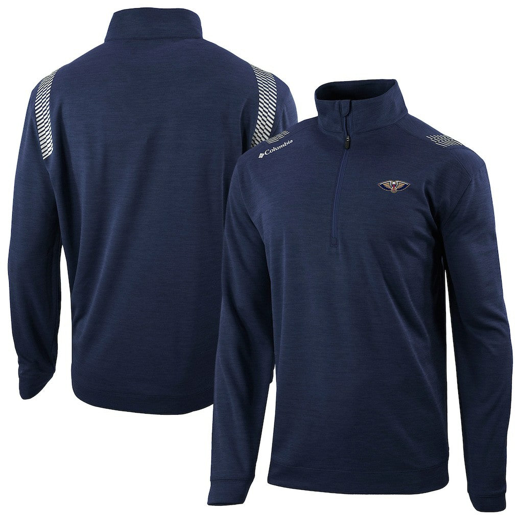 Navy New Orleans Pelicans Oakland Downs Omni-Wick Quarter-Zip Top | NBA