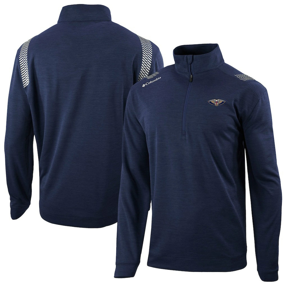Navy New Orleans Pelicans Oakland Downs Omni-Wick Quarter-Zip Top | NBA