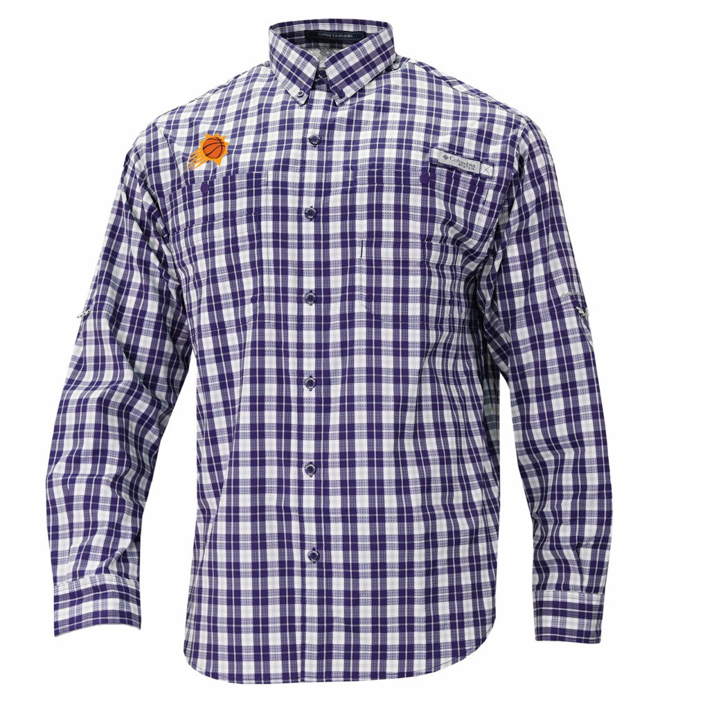 Purple Phoenix Suns Super Tamiami Omni-Shade Long Sleeve Button-Down Shirt | NBA